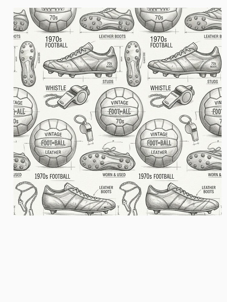1970s Vintage Football Equipment Technical Sketch by TaiwanMemory