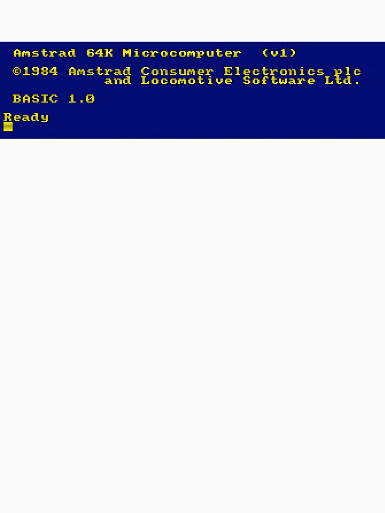 Amstrad CPC464 Start Screen by TirConnaill