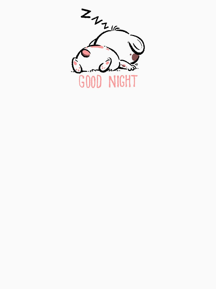 good night - cute cartoon chubby bunny rabbit by hayrpictures