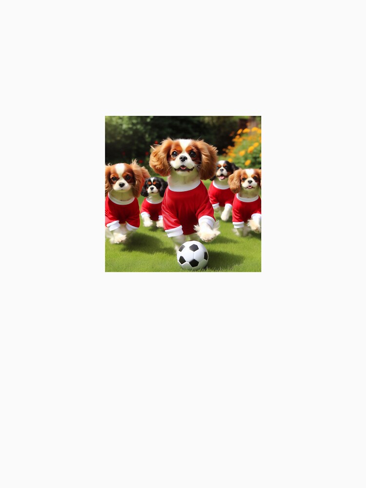 Cavalier King Charles Spaniels love football too! Soccer and Dog Lovers - Liverpool, Manchester United, Arsenal, Nottingham Forest - Any dog, any colour by Humour House Designs