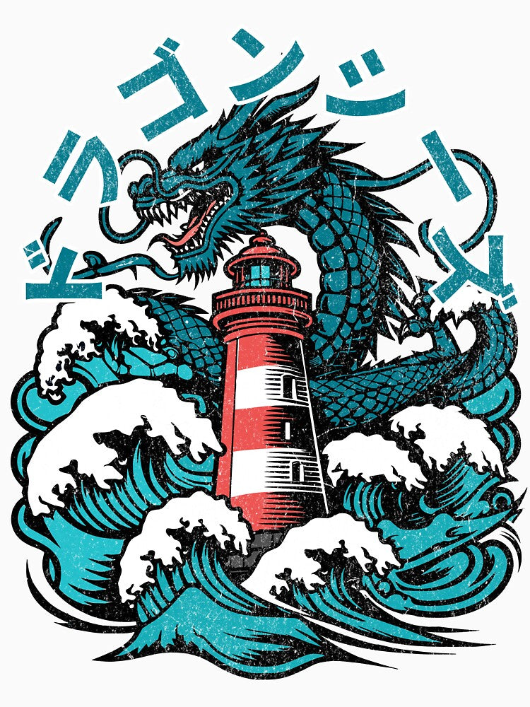 Dragon vs Lighthouse - Nautical Chaos by DesignedByMarty