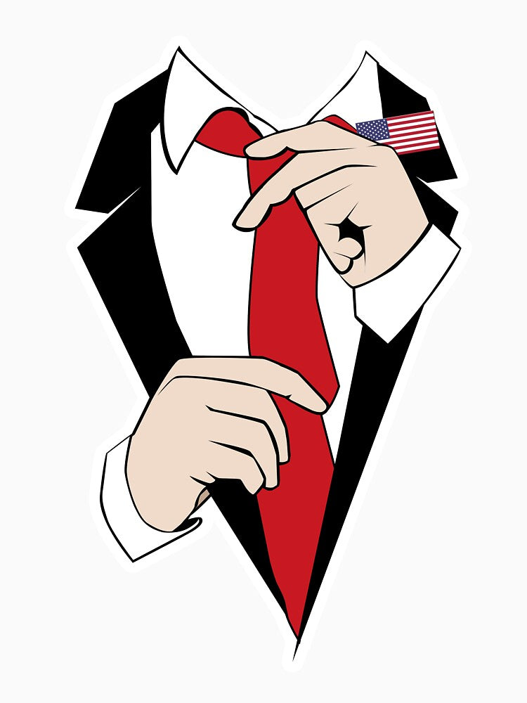 Suit Tuxedo Tie USA T-Shirt by AllStarMerch