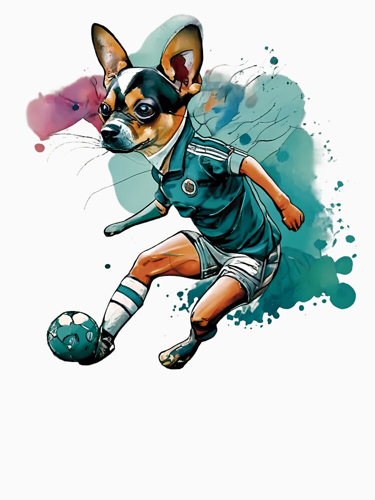 chihuahua dog playing soccer by Furrifico