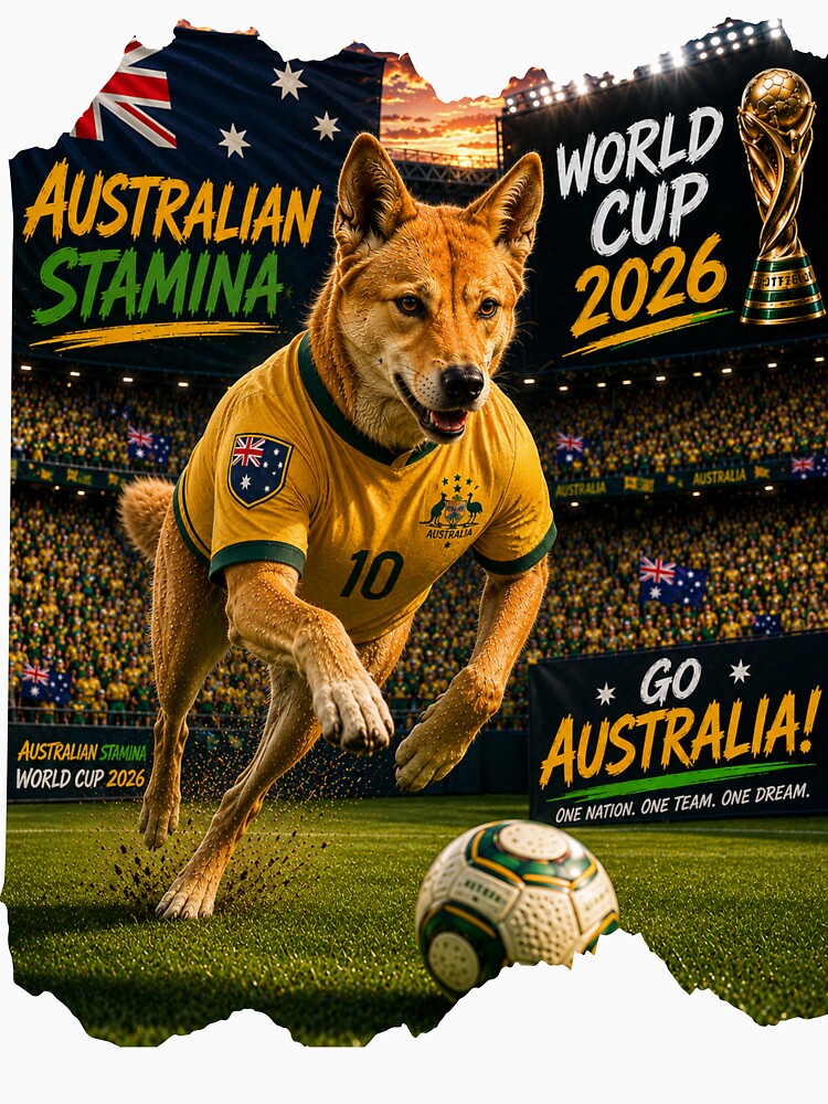 World Cup 2026 Australia Soccer fan Dingo Stamina by WhatASunShine