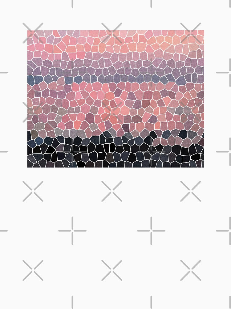 Pink Black Mosaic. Geometric Design. Abstract Design. Modern design. Casual Style. Urban Style. by ElenasCorner