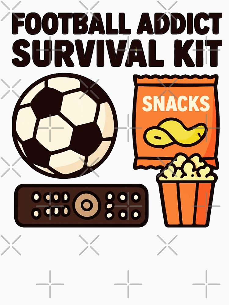 Football Addict Survival Kit Funny Soccer Fan Design by GreennieArt