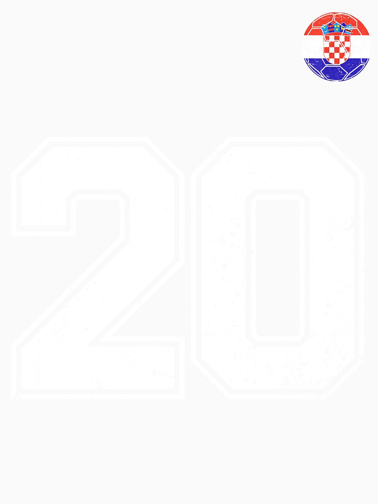 Croatia Soccer Number 20 Vintage Sports Fan by KristenosNehk