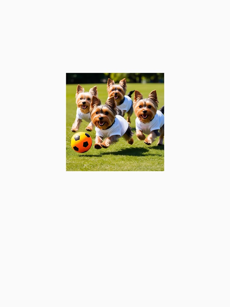 Yorkshire Terriers love football too! Soccer and Dog Lovers - Tottenham Hotspur, Fulham - Any dog, any colour by Humour House Designs