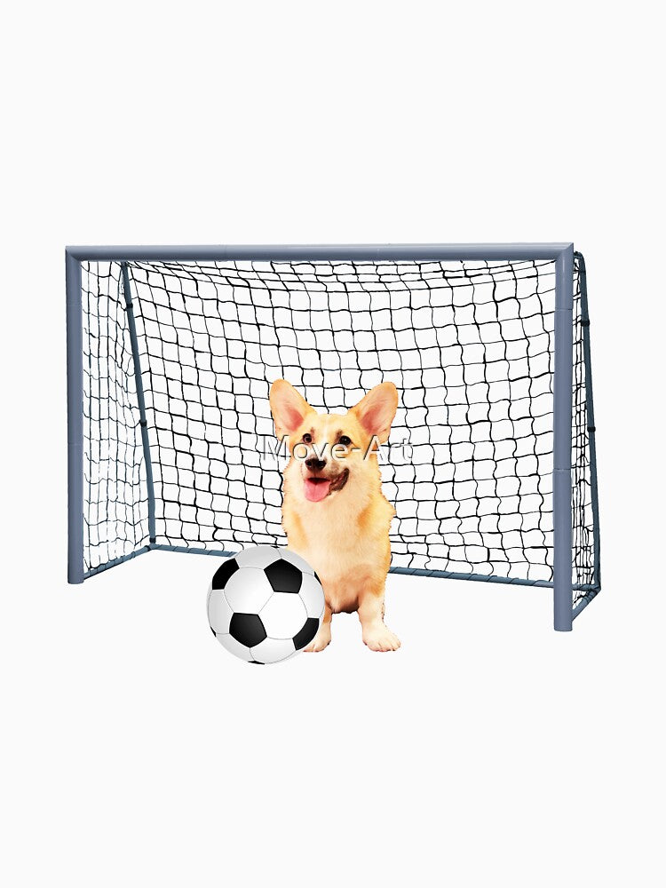 Corgi dog - Football soccer goal by Move-Art