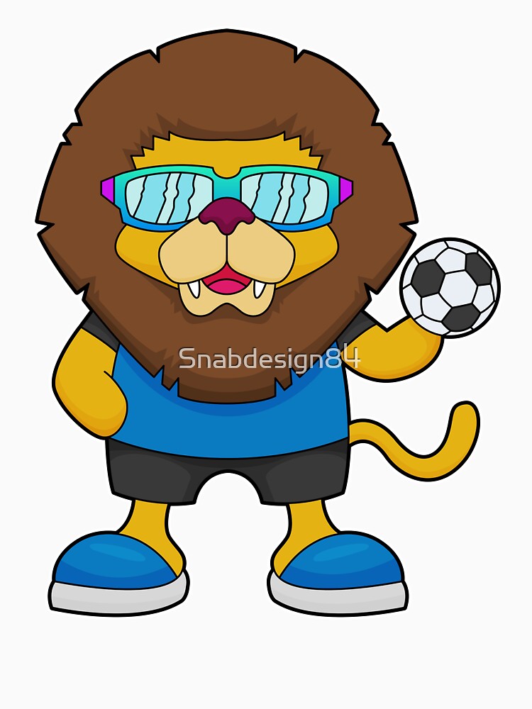Lion as Soccer player with Soccer by Snabdesign84