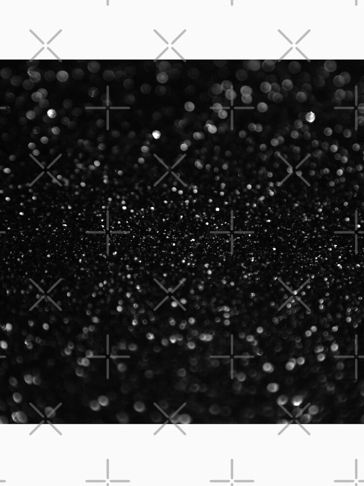 Plain Black Faux Glitter Bokeh by MysticMarble