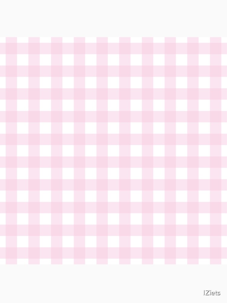Soft Pink And White Stripe Check Plaid Pattern by IZiets
