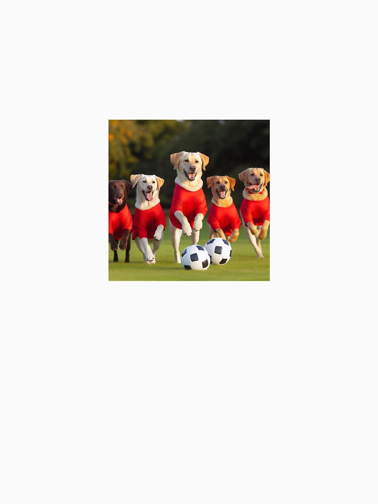 Labradors love football too! Soccer and Dog Lovers - Liverpool, Manchester United, Arsenal, Nottingham Forest - Any dog, any colour by Humour House Designs