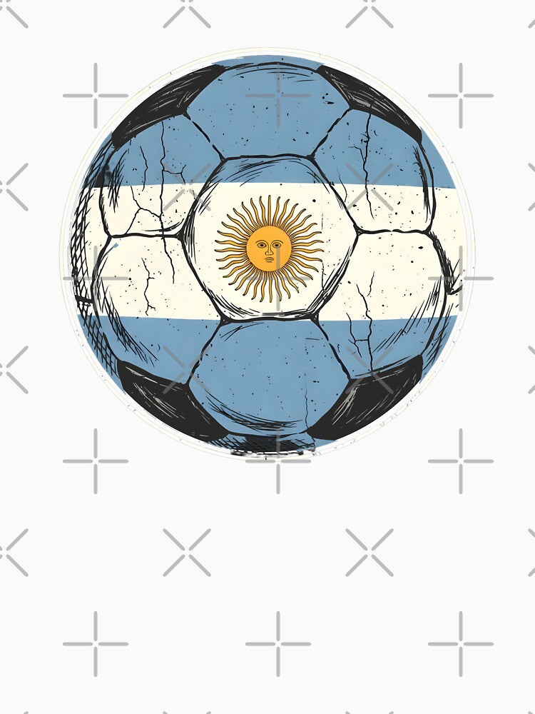Argentina Soccer Vintage Ball by dudelinart