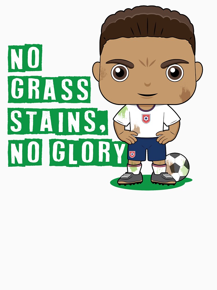 No Grass Stains, No Glory - boys soccer design by essjaydesigns