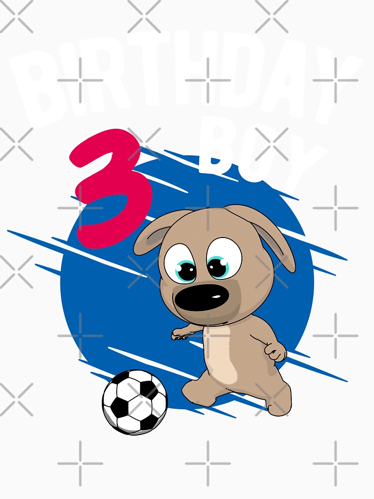 Birthday Boy 3 Years - Pup Soccer by onicon