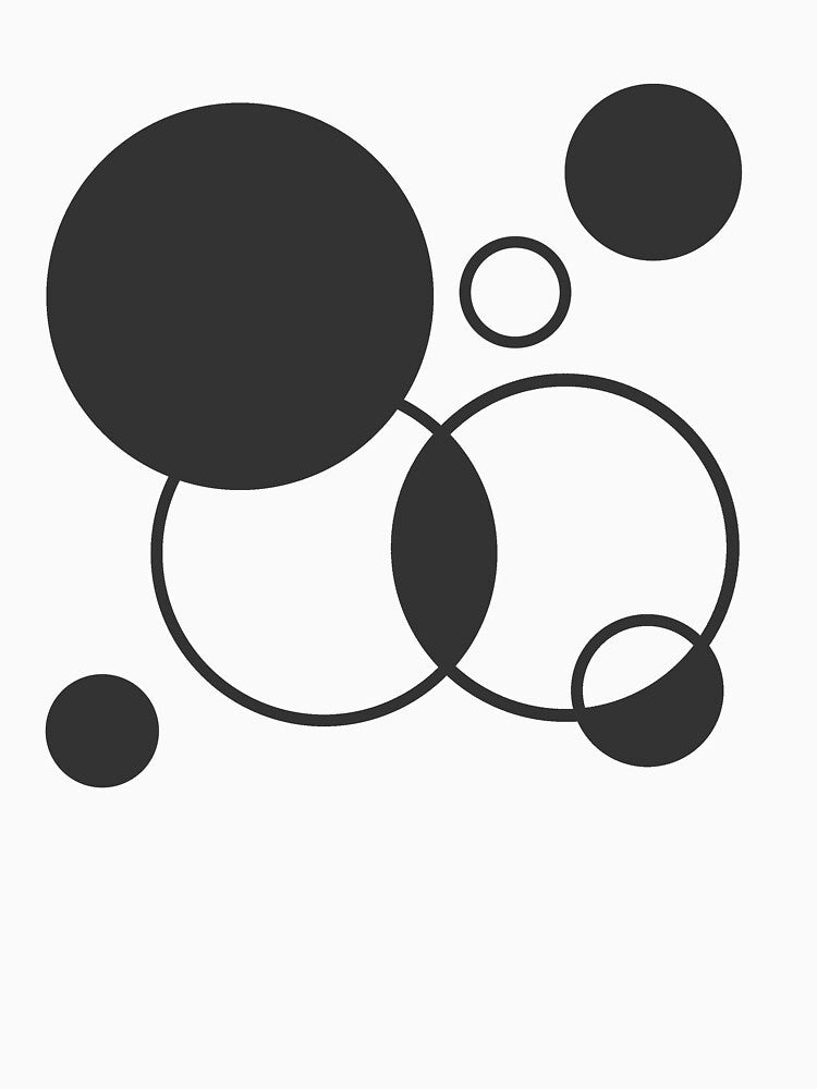 Simple Circles Black and White by artistfourteen