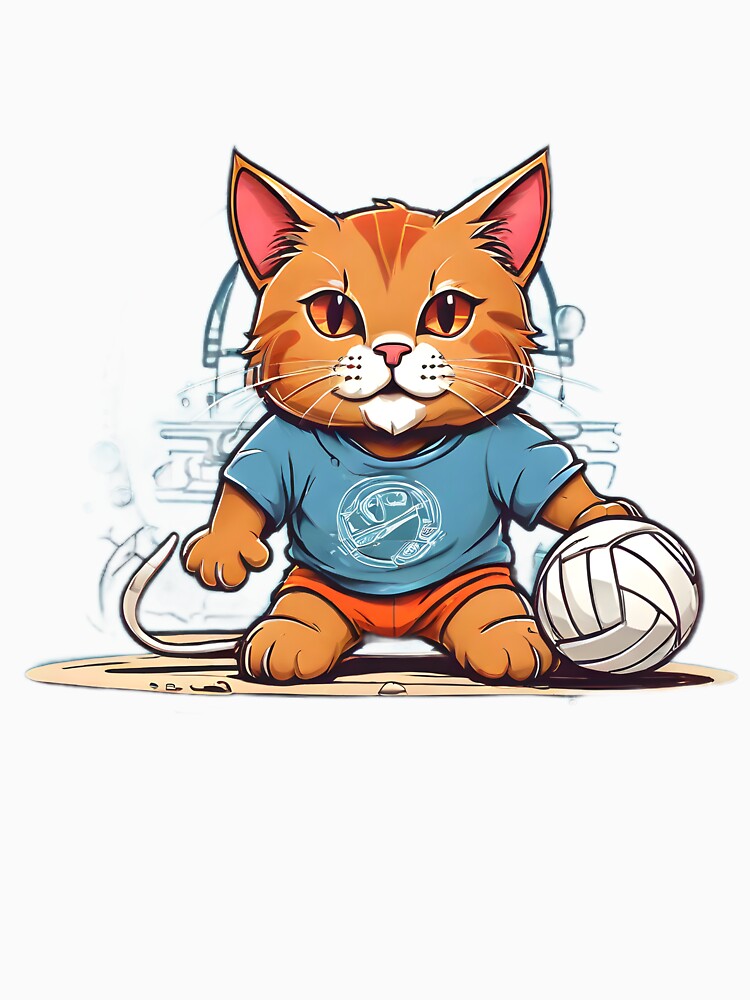cat playing volleyball by Karaz's Animal Kingdom