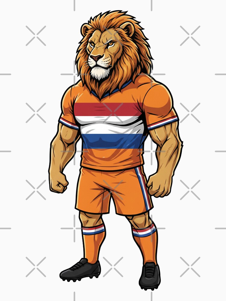 Netherlands Powerful Dutch Lion Football Mascot 2026 by ArtByKatti