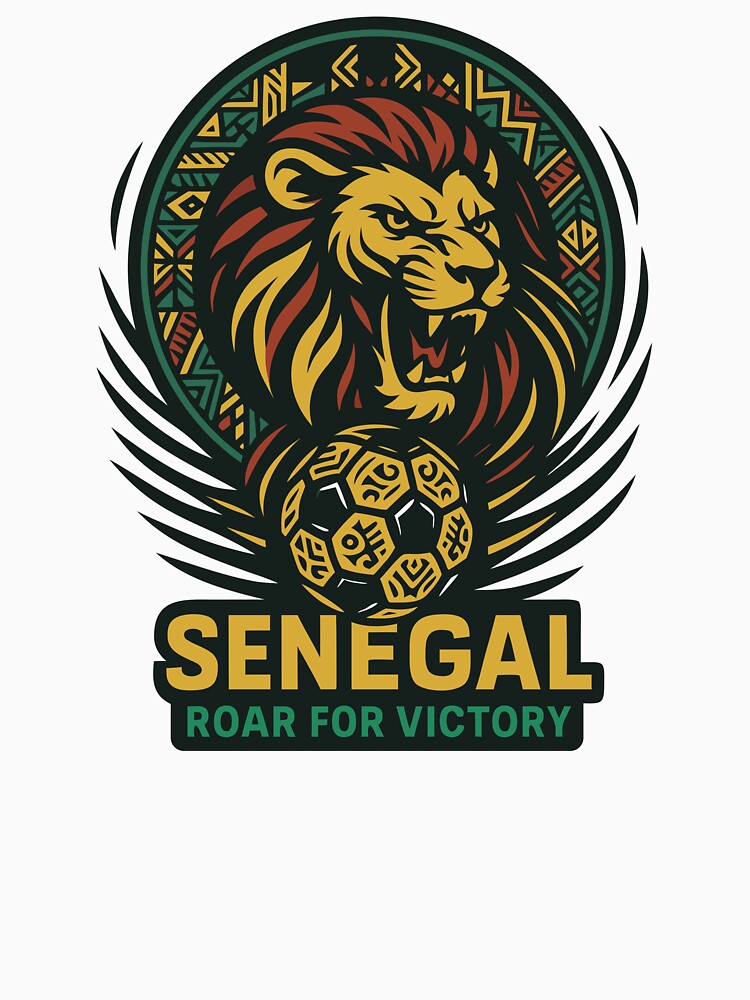 Senegal Soccer Lion Design – Roar for Victory | Africa Football Team Supporter Art by PrintMastery