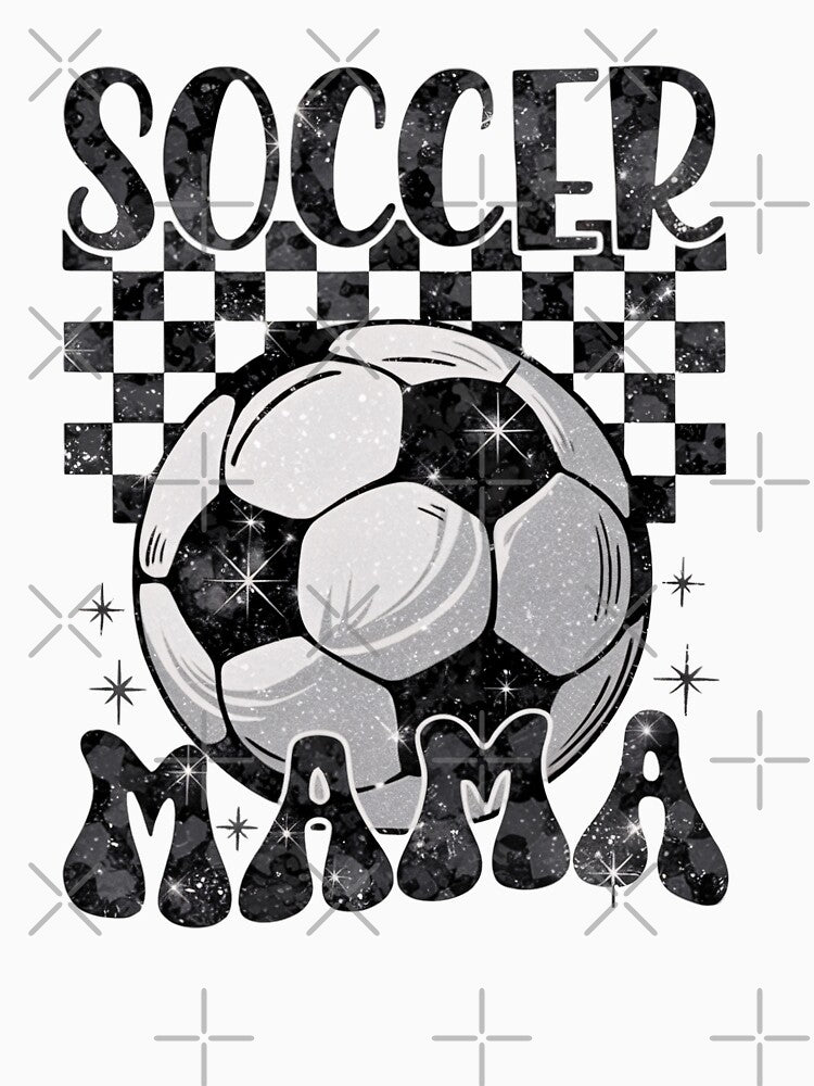 Soccer Mama Glitter Retro Design by Charlietule