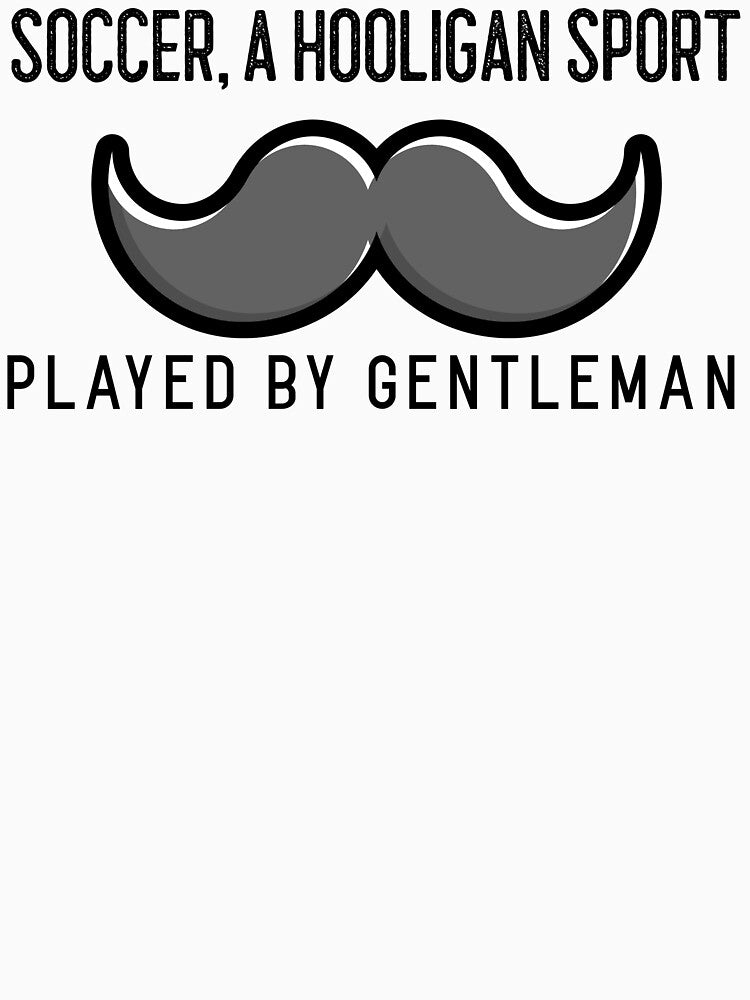 Funny Soccer Moustache design by BigJackTees