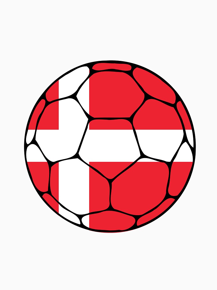 Denmark Flag Soccer Ball by ehgraphics15