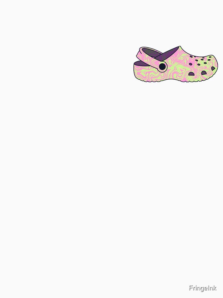 Croc Life Tie Dye Pink Lime Green by FringeInk