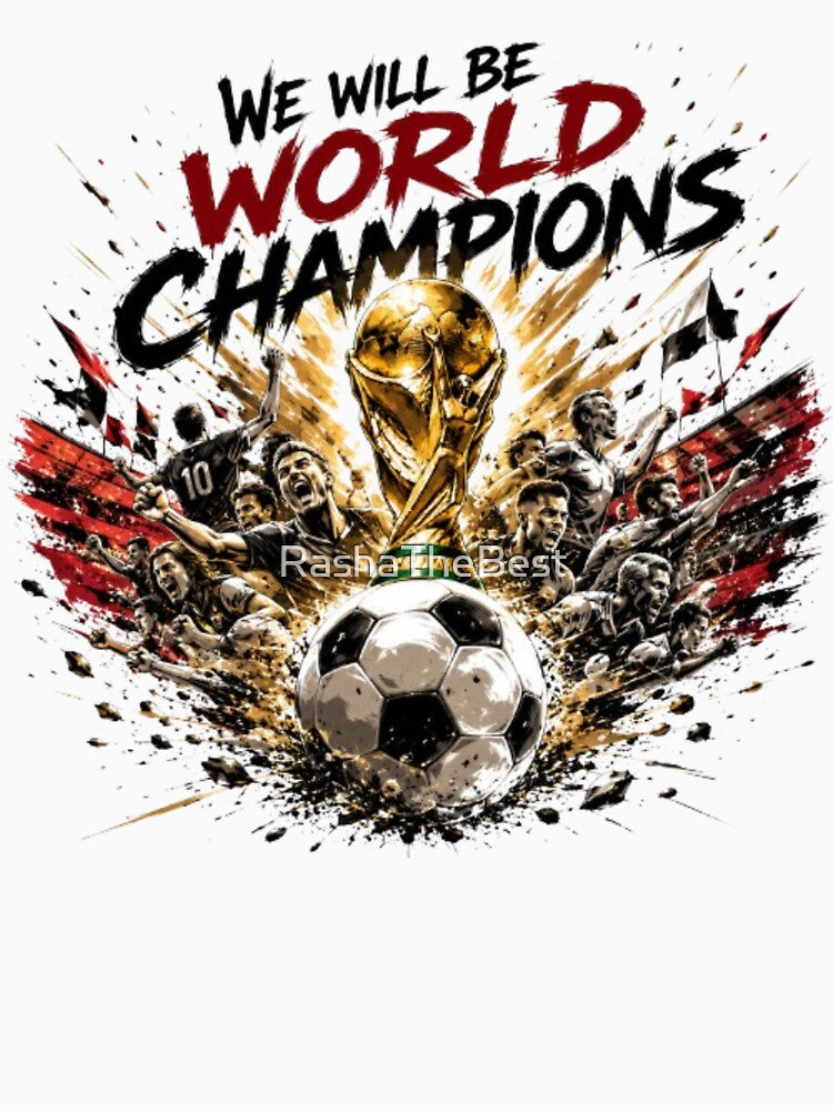 We Will Be World Champions Football Soccer Victory Art by RashaTheBest