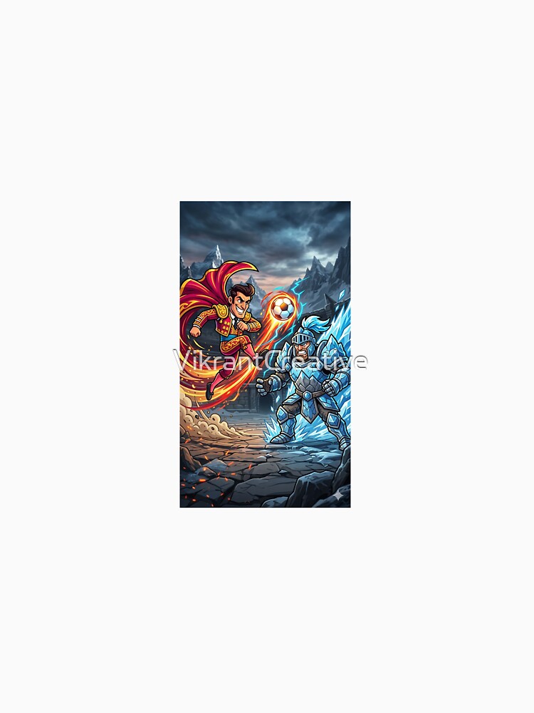Matador vs Ice Knight — Spain Austria Cartoon Football 2026 Funny Sticker by VikrantCreative