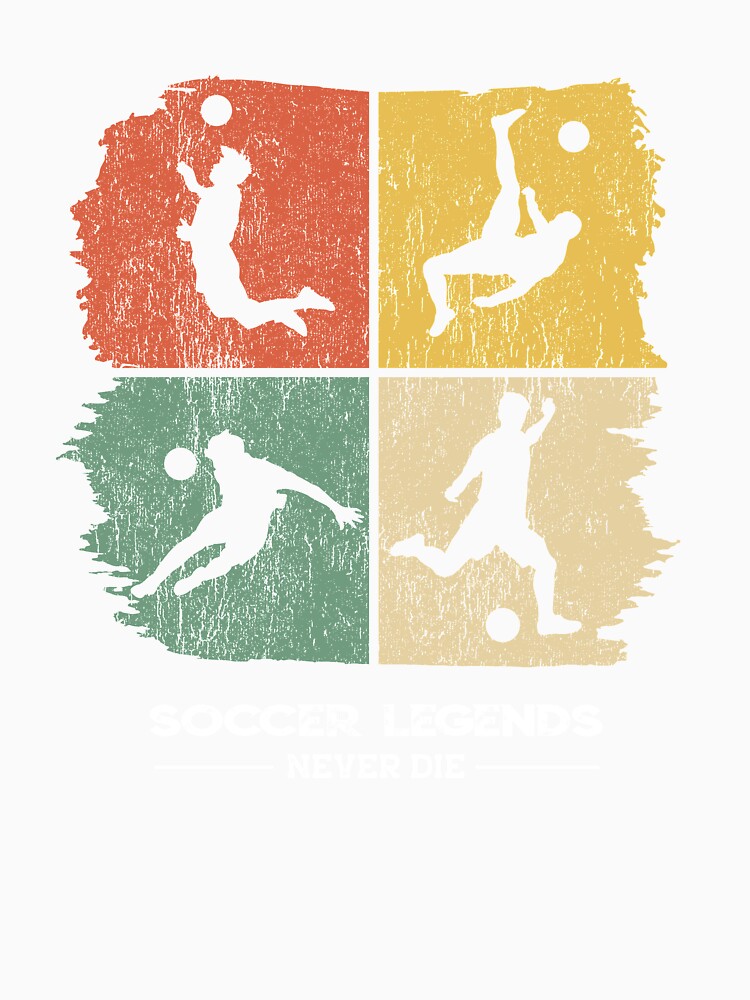 Soccer Legends never die I Retro square by Grimbart