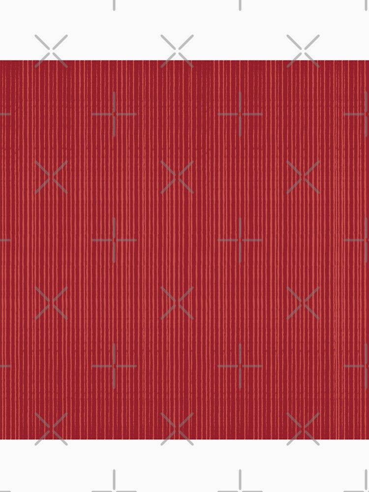 Xmas Red Color_ Dark Red (Straight Lines) by mimihuang creations