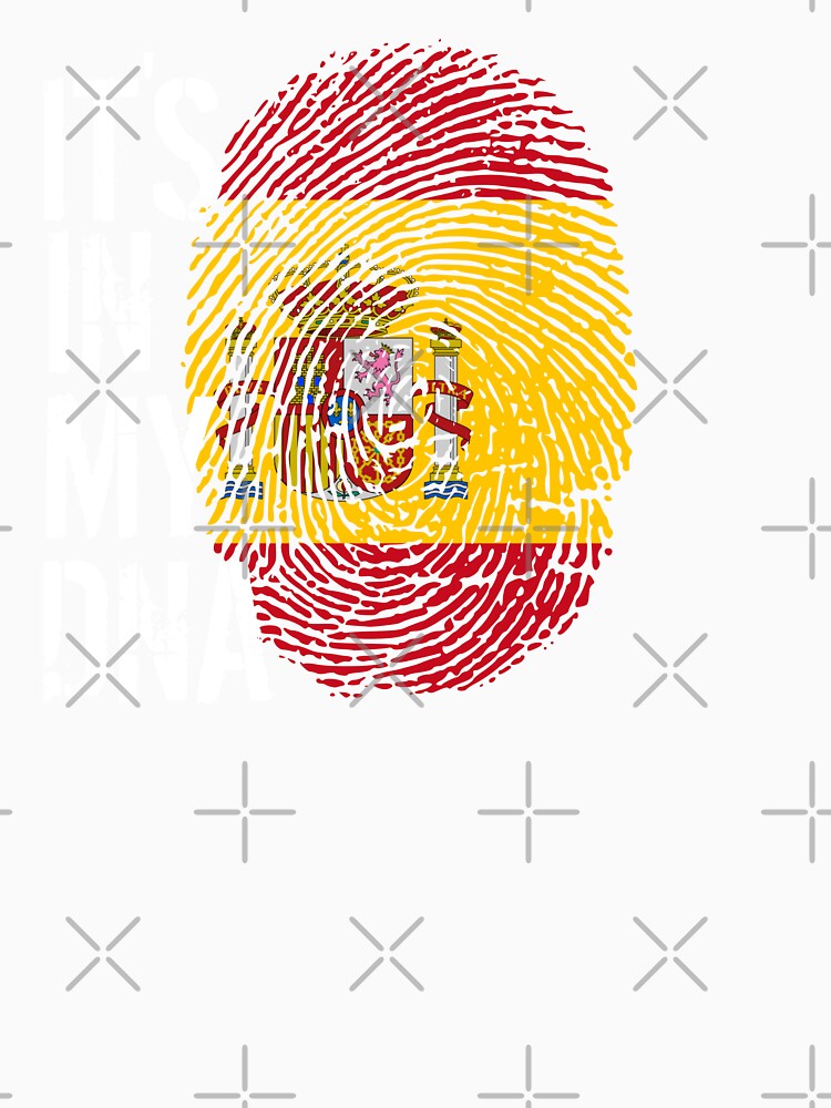 Spain Flag Fingerprint - It's in my DNA Spanish by PartyShirts1