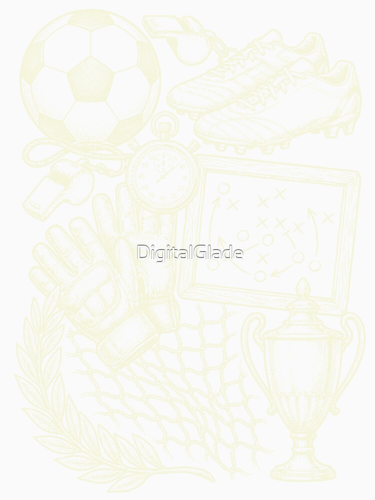 Vintage Soccer Blackboard - Cream on Dark Aesthetic by DigitalGlade