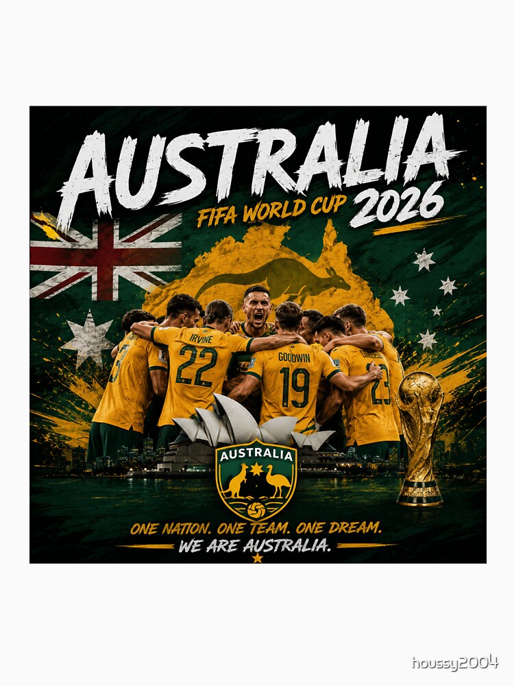 Australia World Cup 2026 Inspired Football Fan Design | Socceroos Supporter Gift by MaaroufDesign