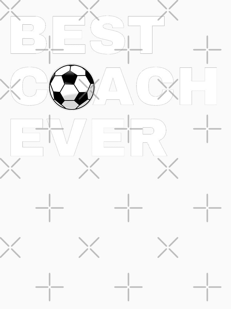 Best Coach Ever Soccer (Football) - White by GymWearDepot