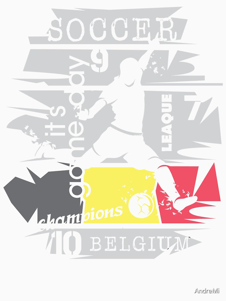 Gift Idea Design Football Belgium Goal Shot Ball Explosion Fan Illustration by AndreMi