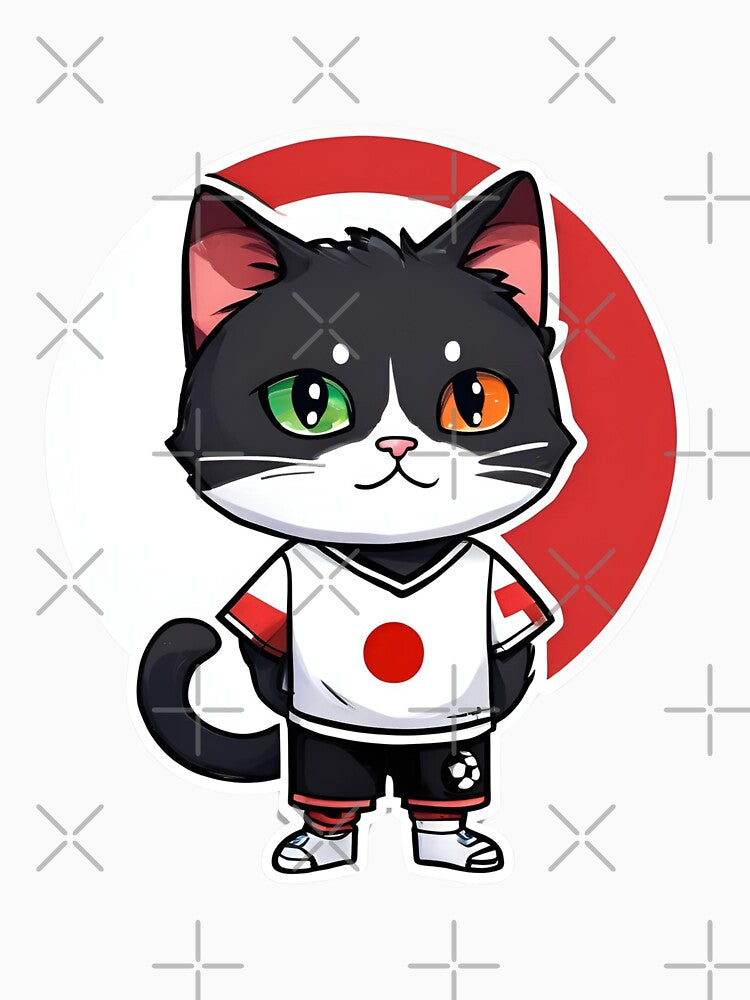 JAPAN Sports Team: a Cat wearing colours of Japanese Flag D18 by PerfectDay2Play
