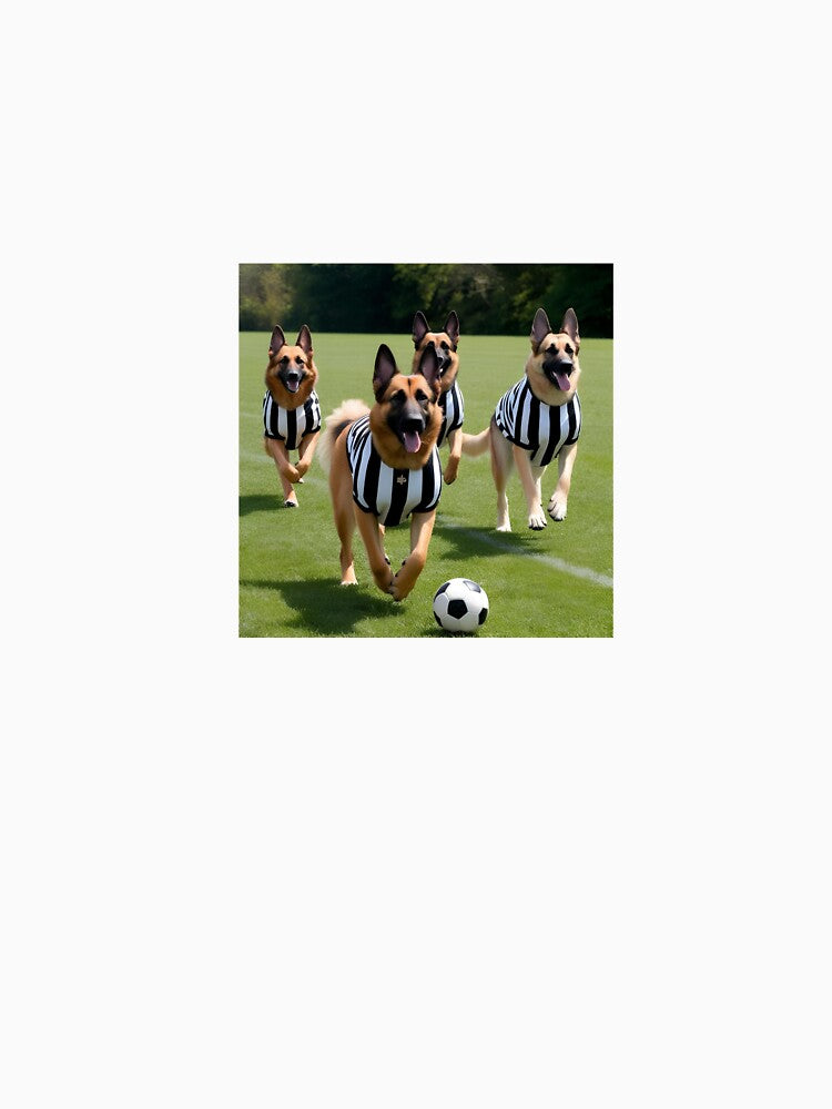 German Shepherds love football too! Soccer and Dog Lovers - Newcastle United - Any dog, any colour by Humour House Designs