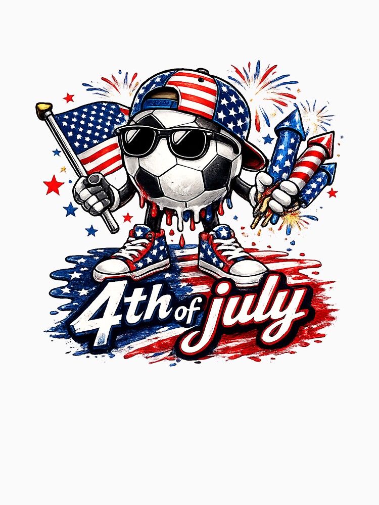 4th of July Soccer Drip 250 Years Anniversary by QuiteOrbit