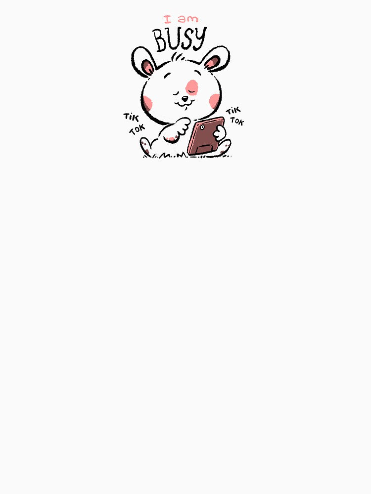 i am busy - cute cartoon chubby bunny rabbit by hayrpictures