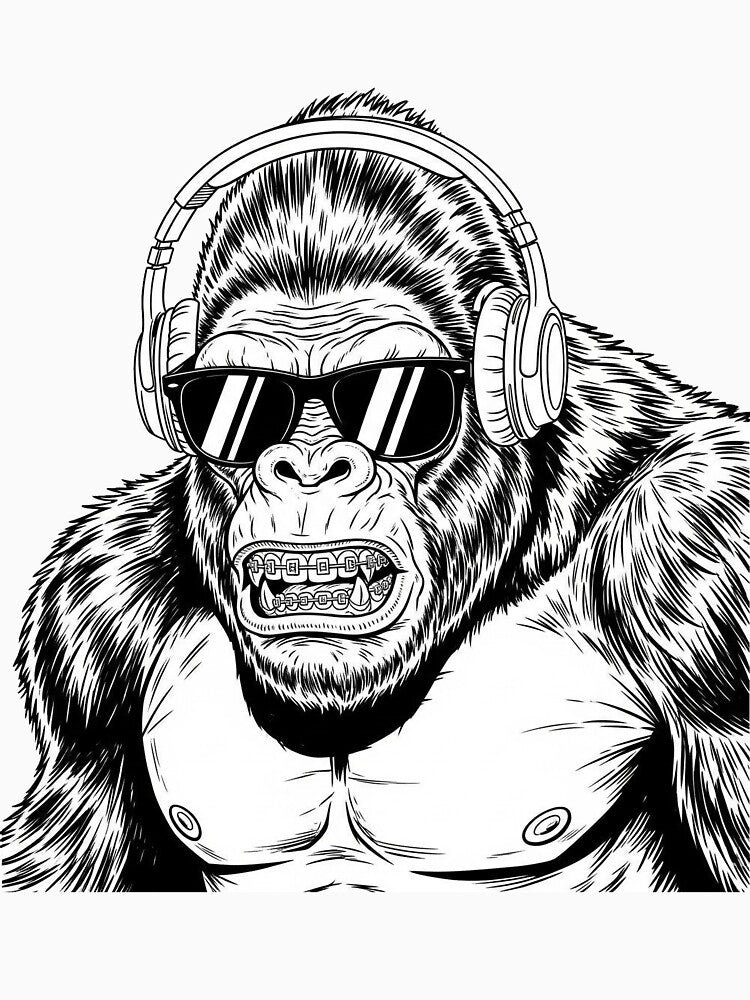 Monkey loves fun and music. by SmileShopAJ