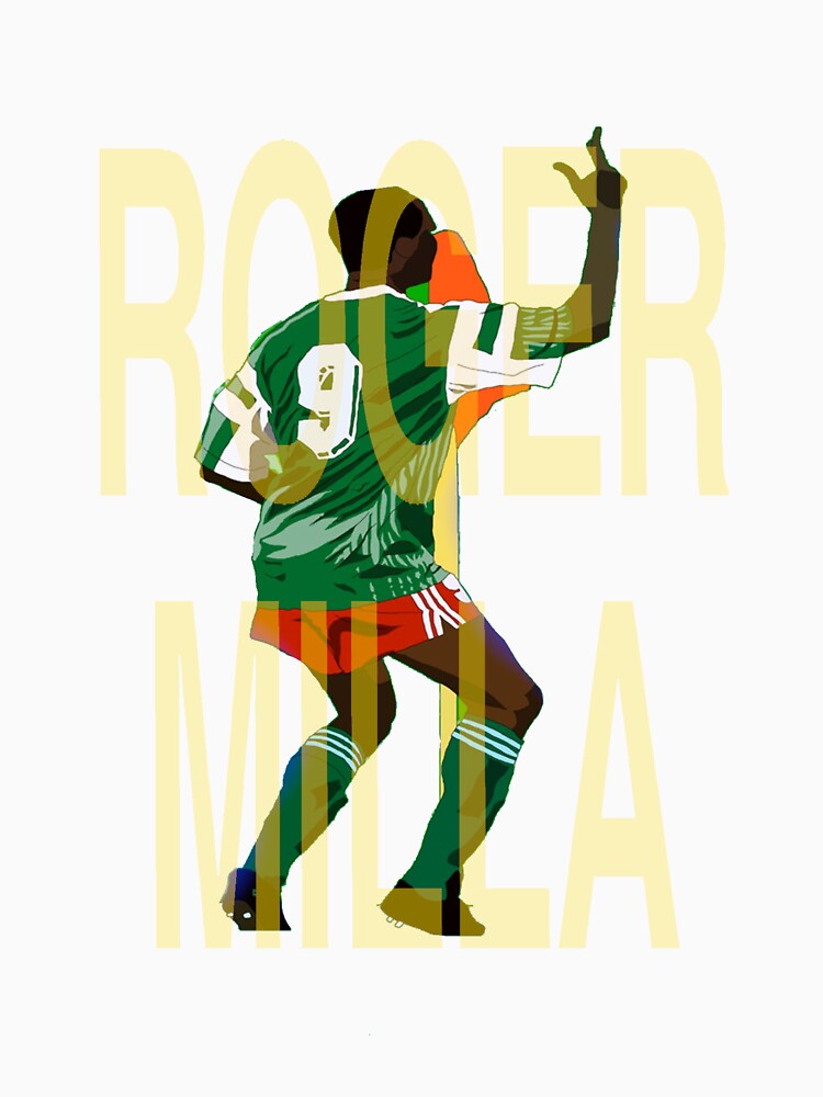 Roger Milla Cameroon Italia 90 Goal Dance Celebration by silkdegreestees