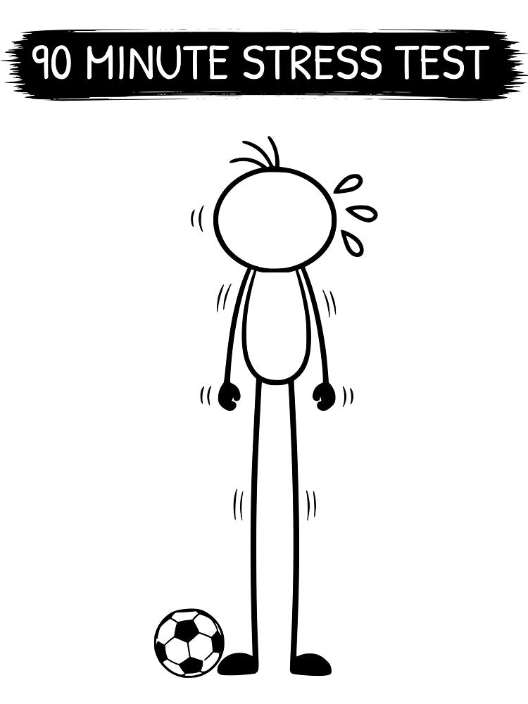 90 Minute Stress Test Funny Football Fan by Pebl-Co