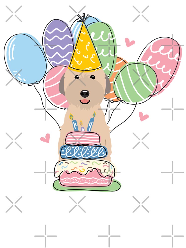 Soft Coated Wheaten Terrier Dog Birthday Party 2 by Lulupainting