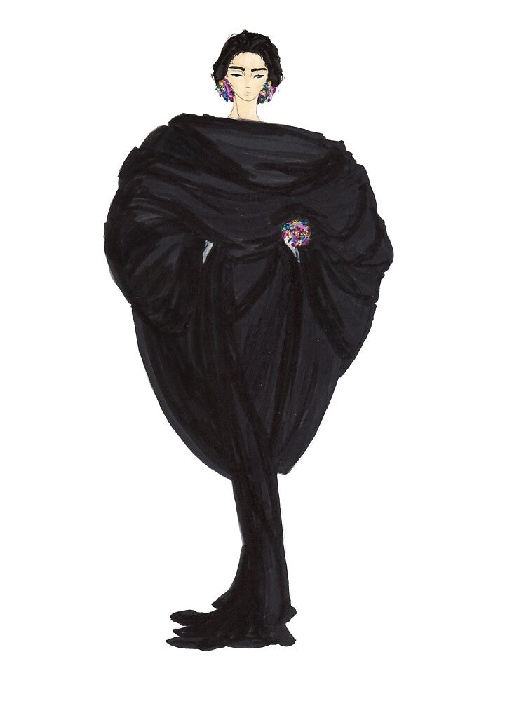 Fashion Illustration 'Venetian Black' Fashion Art by Alex Newton