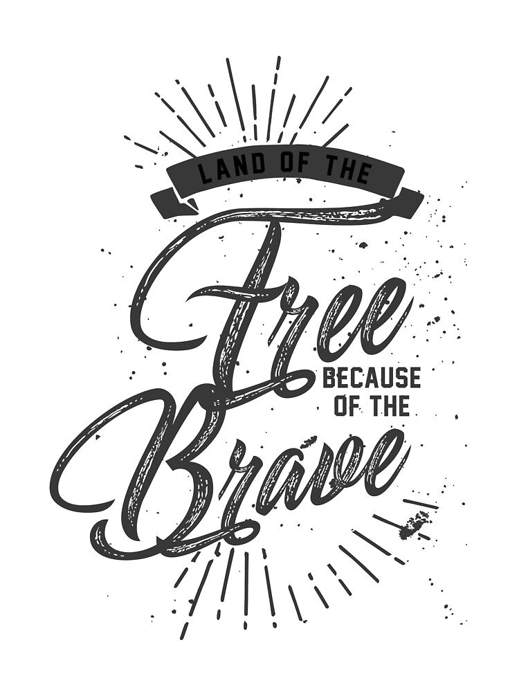 Land of the Free Because of the Brave T-Shirt by AllStarMerch