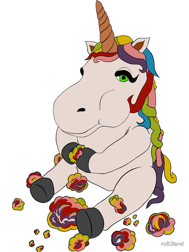 sweet unicorn eats rainbow cotton candy by ro83land