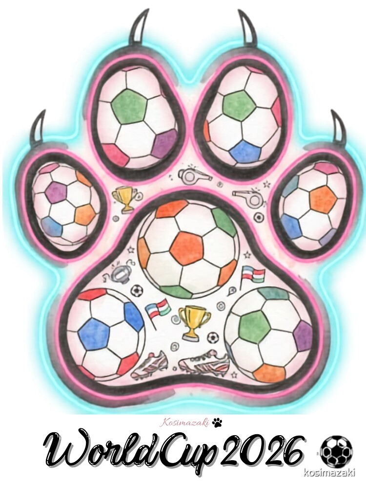 World Cup 2026 Cat Paw Soccer — Kosimazaki Football Fan Gift by kosimazaki