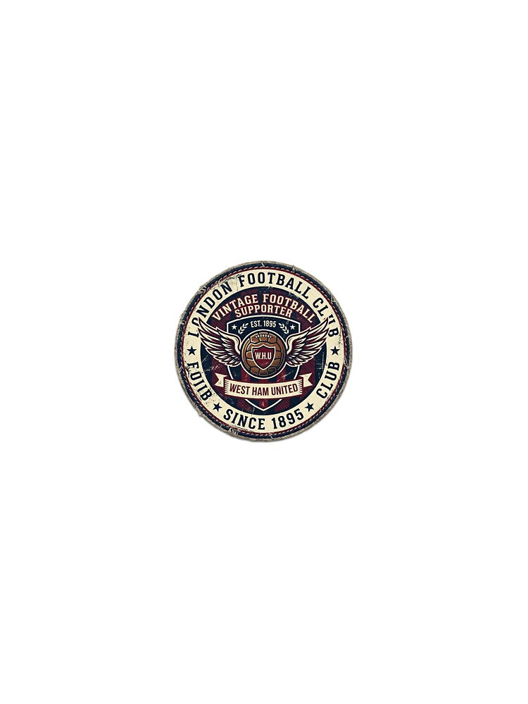 London Football Club Vintage Supporter Retro Badge by UrbanVoid Studio